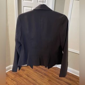 Woman’s Brown Blazer with Animal Print Under Tank